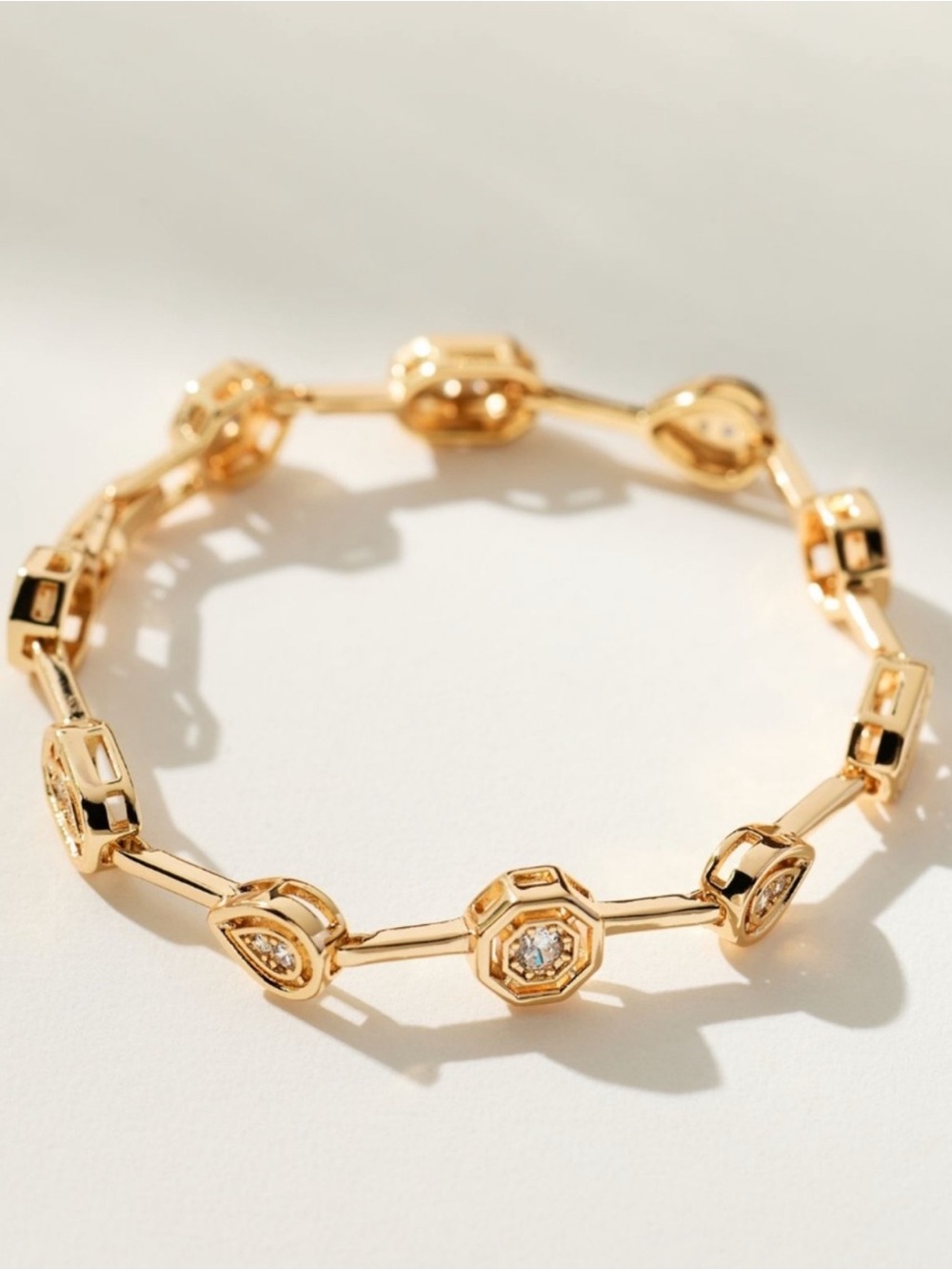 Anthropologie Gold Link Chain Bracelet Jewelry
